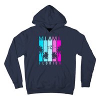 Retro Miami Florida Summer Neon Colors Hoodie