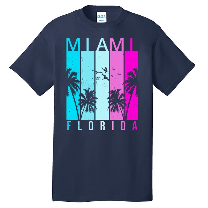 Retro Miami Florida Summer Neon Colors Tall T-Shirt