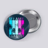 Retro Miami Florida Summer Neon Colors Button