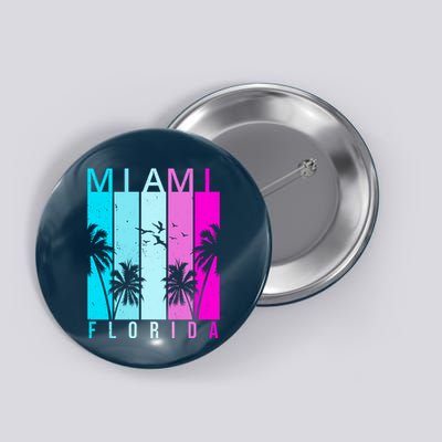 Retro Miami Florida Summer Neon Colors Button