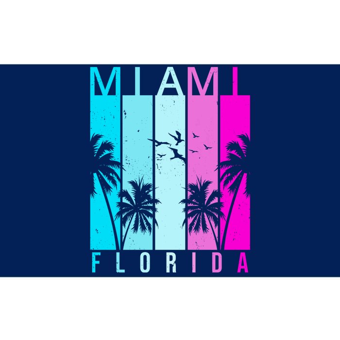 Retro Miami Florida Summer Neon Colors Bumper Sticker