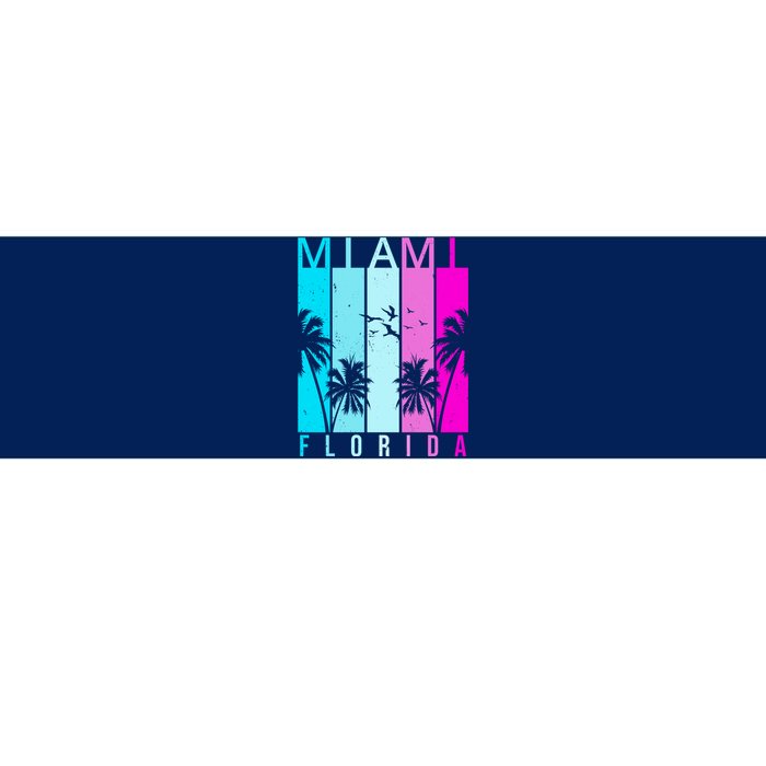 Retro Miami Florida Summer Neon Colors Bumper Sticker