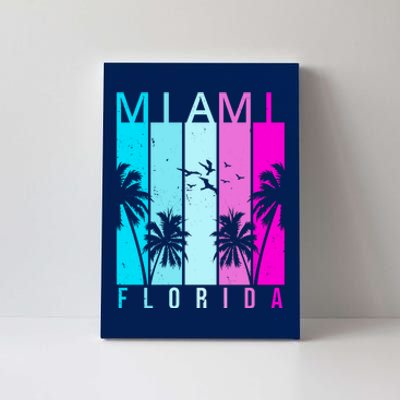 Retro Miami Florida Summer Neon Colors Canvas