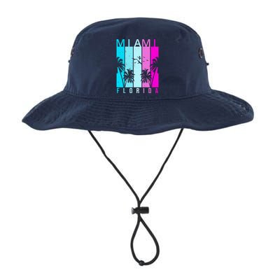 Retro Miami Florida Summer Neon Colors Legacy Cool Fit Booney Bucket Hat