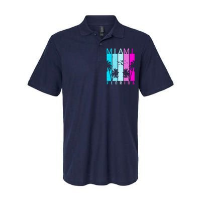 Retro Miami Florida Summer Neon Colors Softstyle Adult Sport Polo