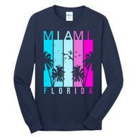 Retro Miami Florida Summer Neon Colors Tall Long Sleeve T-Shirt