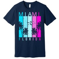 Retro Miami Florida Summer Neon Colors Premium T-Shirt