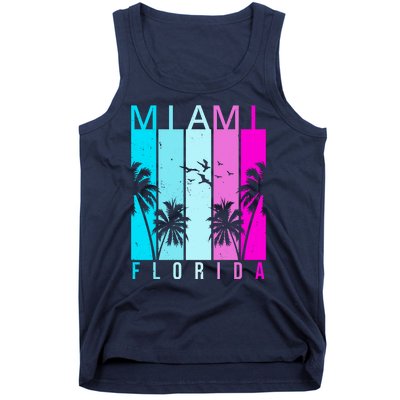 Retro Miami Florida Summer Neon Colors Tank Top