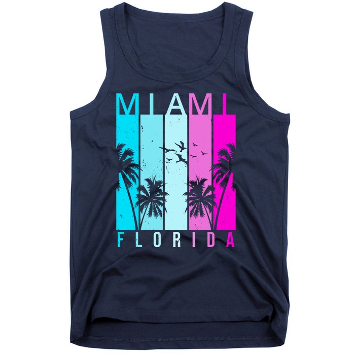 Retro Miami Florida Summer Neon Colors Tank Top