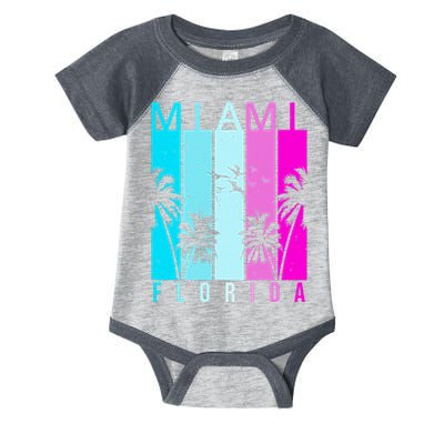 Retro Miami Florida Summer Neon Colors Infant Baby Jersey Bodysuit