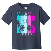 Retro Miami Florida Summer Neon Colors Toddler T-Shirt