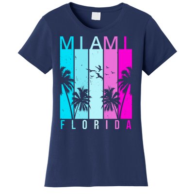 Retro Miami Florida Summer Neon Colors Women's T-Shirt