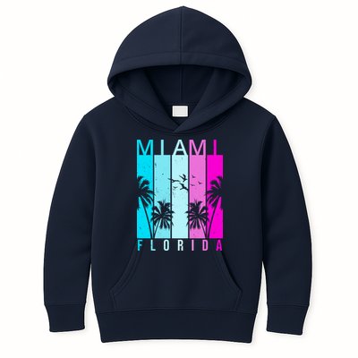 Retro Miami Florida Summer Neon Colors Kids Hoodie