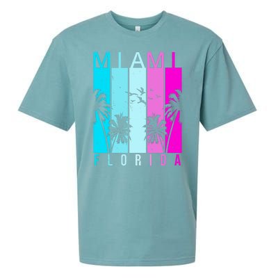 Retro Miami Florida Summer Neon Colors Sueded Cloud Jersey T-Shirt