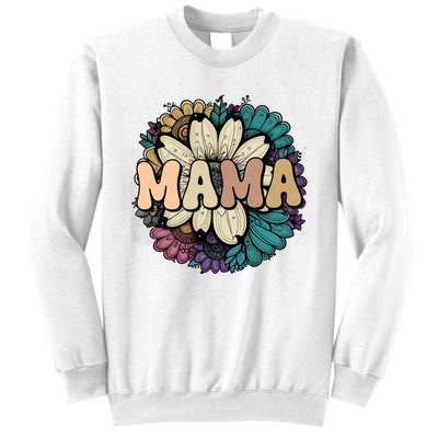 Retro Mama Floral Vintage Mom Flower Sweatshirt