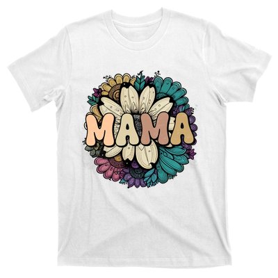 Retro Mama Floral Vintage Mom Flower T-Shirt