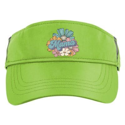 Retro Mama Floral Vintage Mom Flower Adult Drive Performance Visor