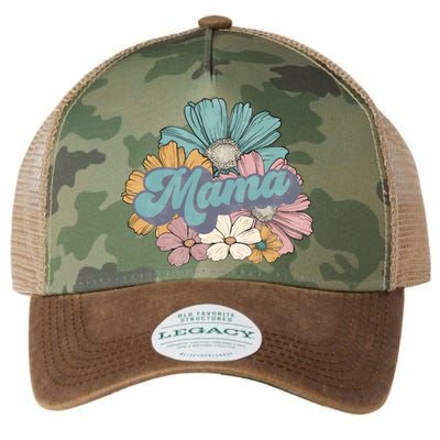 Retro Mama Floral Vintage Mom Flower Legacy Tie Dye Trucker Hat