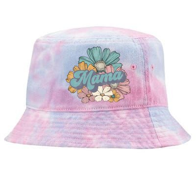 Retro Mama Floral Vintage Mom Flower Tie-Dyed Bucket Hat