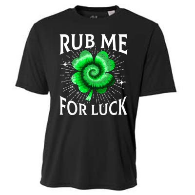 Rub Me For Luck St Patricks Day Lucky Irish Shamrock Tie Dye Cooling Performance Crew T-Shirt