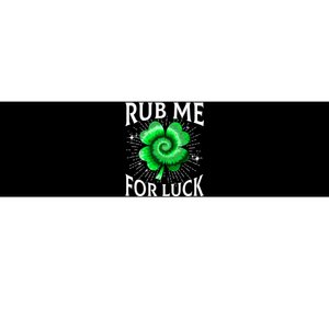 Rub Me For Luck St Patricks Day Lucky Irish Shamrock Tie Dye Bumper Sticker