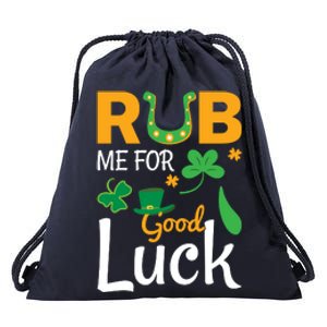 Rub Me For Good Luck St Patricks Day Drawstring Bag