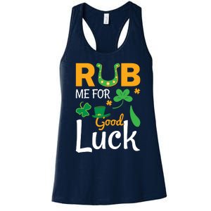 Rub Me For Good Luck St Patricks Day Women's Racerback Tank