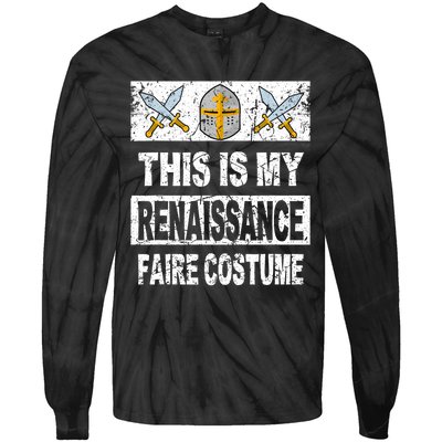 Retro Medieval Fest Renaissance Faire Costume Tie-Dye Long Sleeve Shirt