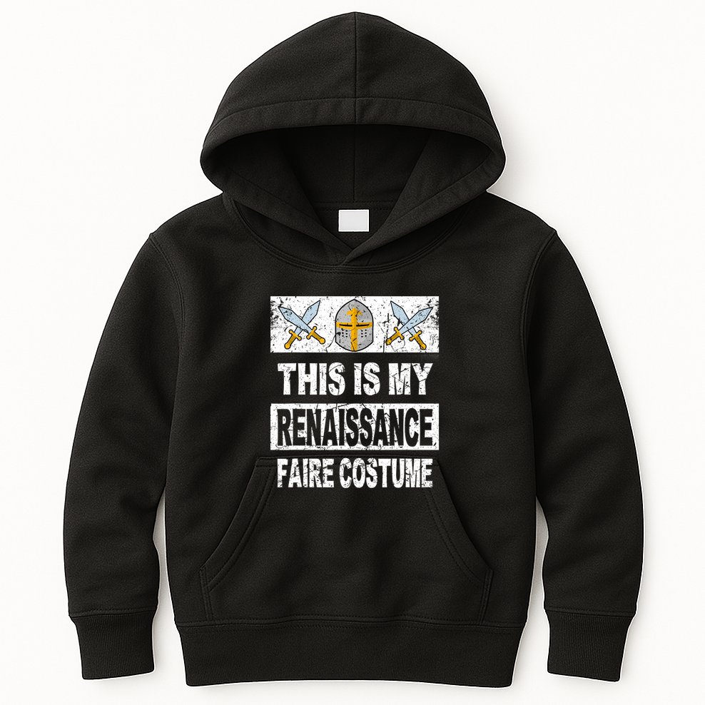 Retro Medieval Fest Renaissance Faire Costume Kids Hoodie