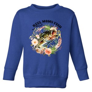 Reel Moms Fish Funny Gift Fishing Lovers Flower Tee Gift Toddler Sweatshirt