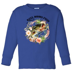 Reel Moms Fish Funny Gift Fishing Lovers Flower Tee Gift Toddler Long Sleeve Shirt