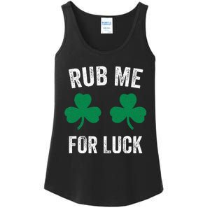 Rub Me For Luck Funny St. Patricks Day Party Irish Ladies Essential Tank