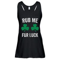 Rub Me For Luck Funny St. Patricks Day Party Irish Ladies Essential Flowy Tank