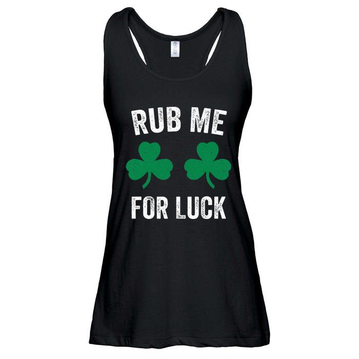 Rub Me For Luck Funny St. Patricks Day Party Irish Ladies Essential Flowy Tank