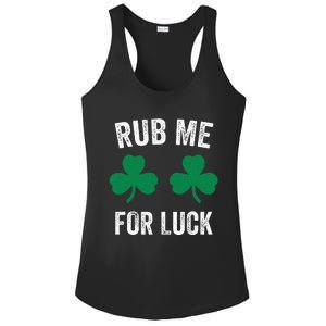 Rub Me For Luck Funny St. Patricks Day Party Irish Ladies PosiCharge Competitor Racerback Tank