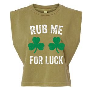 Rub Me For Luck Funny St. Patricks Day Party Irish Garment-Dyed Women's Muscle Tee