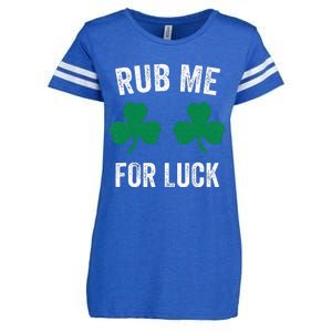 Rub Me For Luck Funny St. Patricks Day Party Irish Enza Ladies Jersey Football T-Shirt