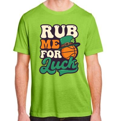 Rub Me For Luck Design St Patricks Basketball Gift Adult ChromaSoft Performance T-Shirt