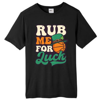 Rub Me For Luck Design St Patricks Basketball Gift Tall Fusion ChromaSoft Performance T-Shirt