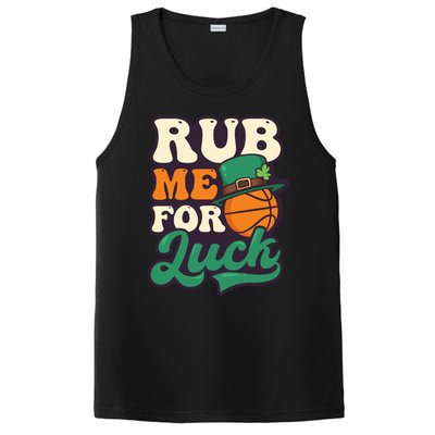 Rub Me For Luck Design St Patricks Basketball Gift PosiCharge Competitor Tank