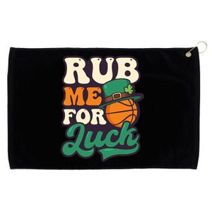 Rub Me For Luck Design St Patricks Basketball Gift Grommeted Golf Towel