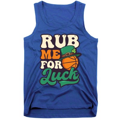 Rub Me For Luck Design St Patricks Basketball Gift Tank Top