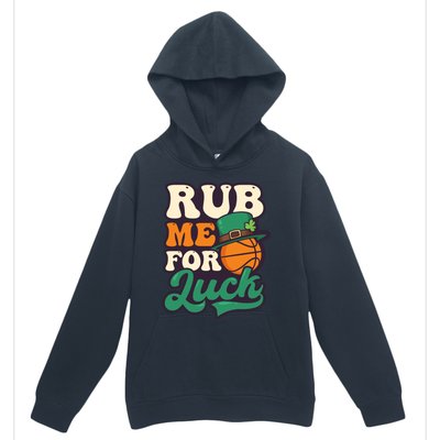 Rub Me For Luck Design St Patricks Basketball Gift Urban Pullover Hoodie