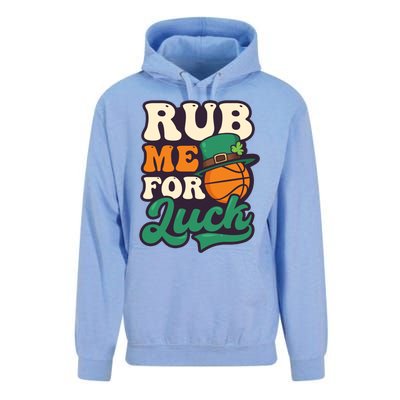 Rub Me For Luck Design St Patricks Basketball Gift Unisex Surf Hoodie