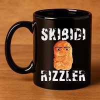 Rizzler Meme Funny Memes Brainrot Memes Rizz 11oz C Handle Ceramic Mug