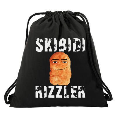 Rizzler Meme Funny Memes Brainrot Memes Rizz Drawstring Bag