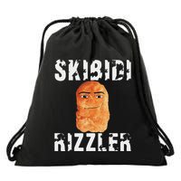 Rizzler Meme Funny Memes Brainrot Memes Rizz Drawstring Bag