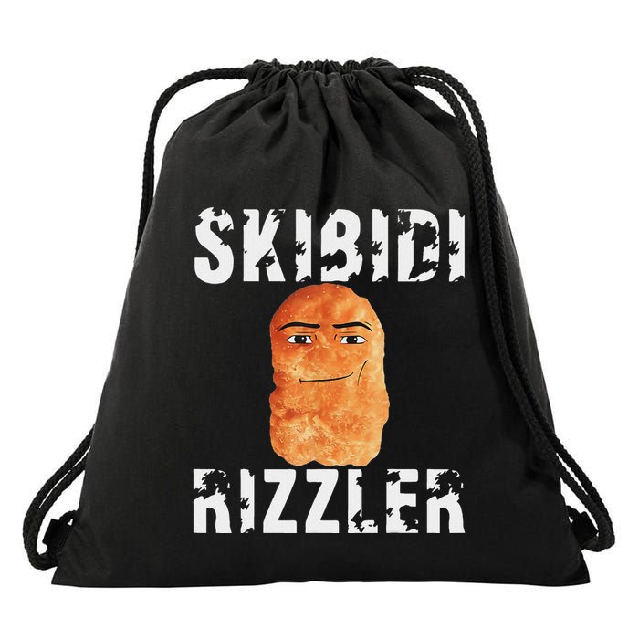 Rizzler Meme Funny Memes Brainrot Memes Rizz Drawstring Bag