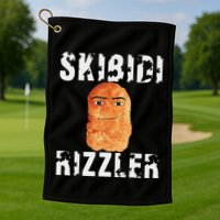 Rizzler Meme Funny Memes Brainrot Memes Rizz Golf Towel