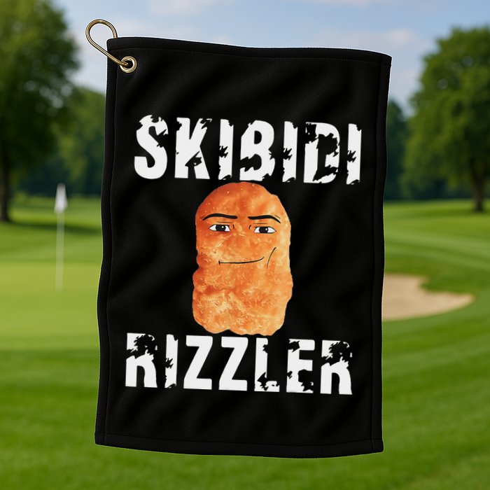 Rizzler Meme Funny Memes Brainrot Memes Rizz Golf Towel